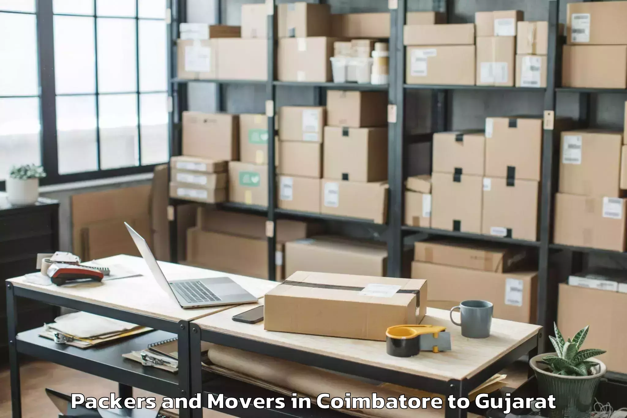 Professional Coimbatore to Wankaner Packers And Movers